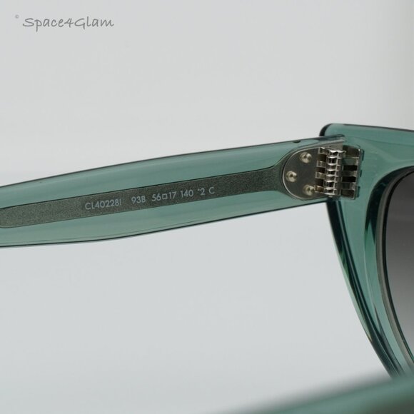 BRAND NEW Celine CL40228I 93B Green Grey Gradient Geometric Women Sunglasses - Picture 5 of 9